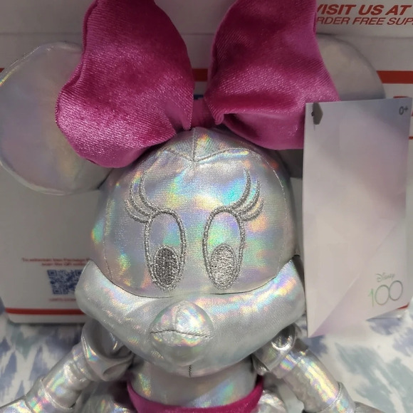 NWT Disney 100 Anniversary Mickey & Minnie Mouse Irridescent Plush Collection - Picture 6 of 6